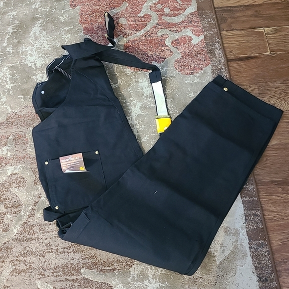 Carhartt Men's Zip To Thigh Bib Overall Unlined - Picture 4 of 6